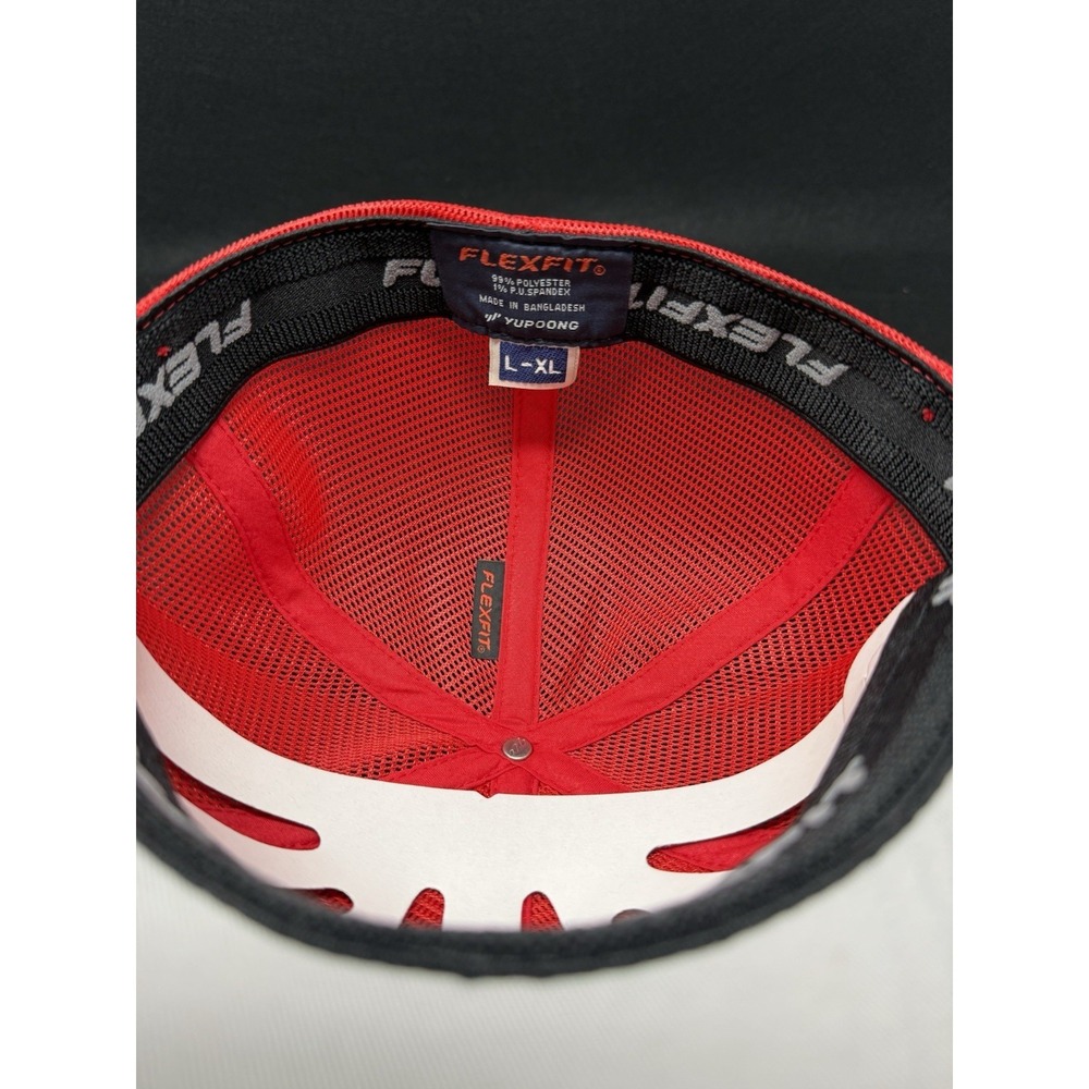 Flexfit Trucker Hat Red Mesh Back Cap L XL Blank Yupoong lot of 6 - Picture 5 of 7